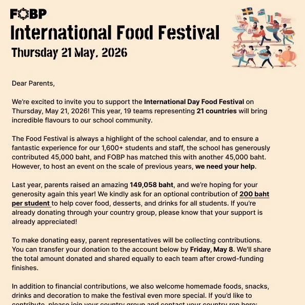 A World of Flavour Awaits at the FOBP International Food Festival - Thursday 21 May 2026