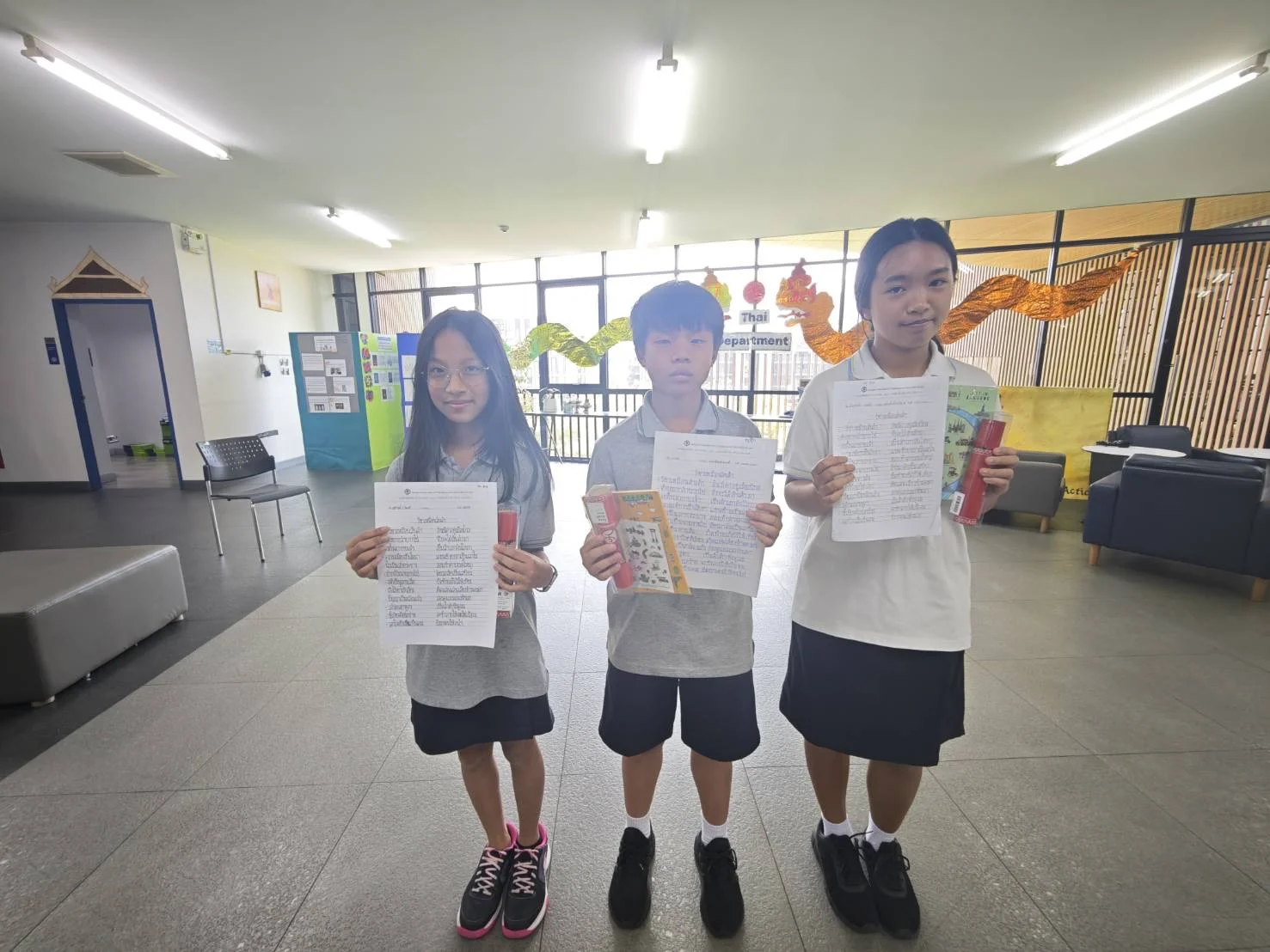 Thai Department Handwriting Competition Results 