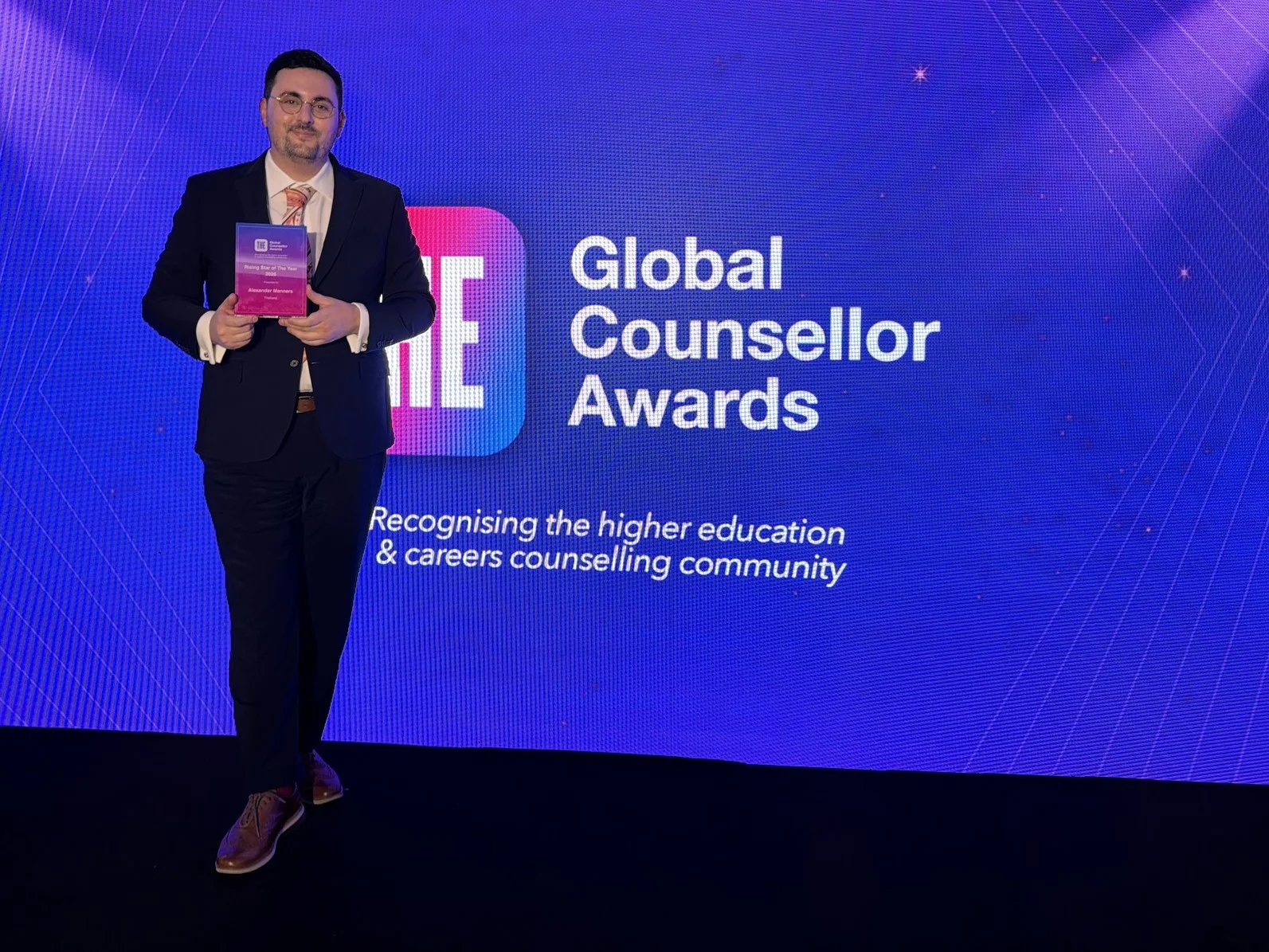 Our Future Pathways Counsellor Mr Manners Named Rising Star of the Year by THE Counsellor