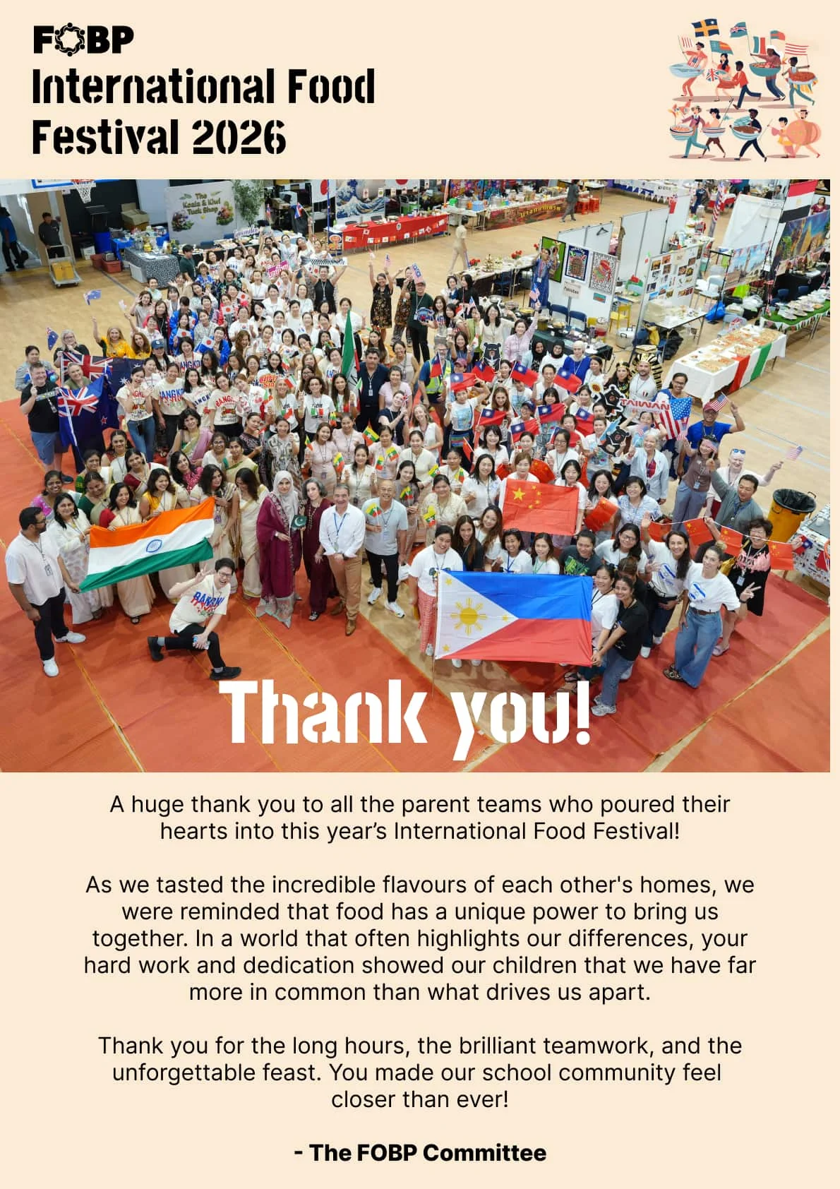 FOBP International Food Festival 2026 - Thank you & Welcome to Global Grooves! 🎧
