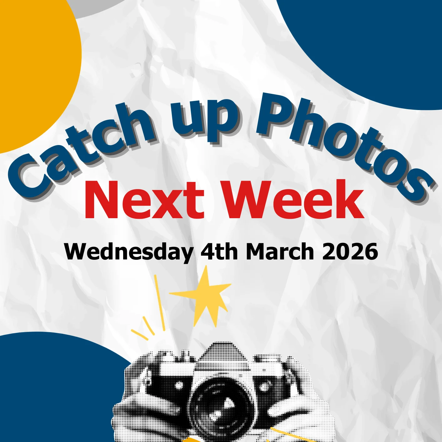 Primary School Photos Catch-up: Wed 4 March AM