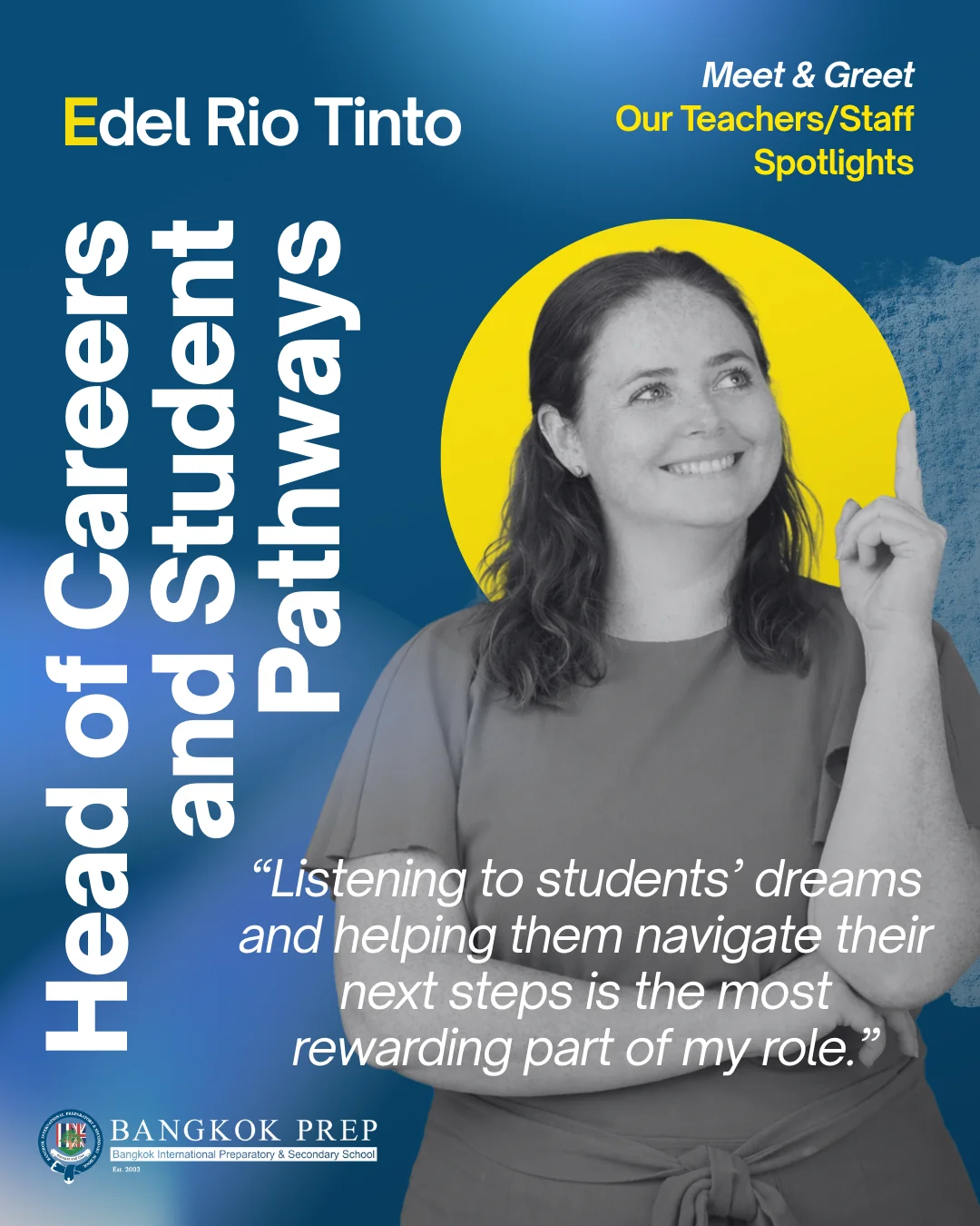 Meet Our Teachers: Edel Rio Tinto, Head of Careers